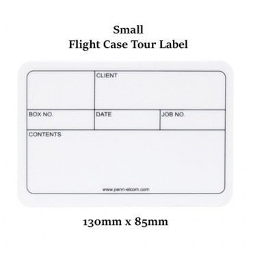 Small Flightcase Tour Label - 130mm x 85mm - Special Offer - Pack of 10
